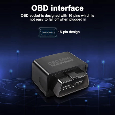 XMSJSIY Car OBD USB Charger Power Adapter DC12?24V Dual USB Charger Socket with Digital Display USB 30W Fast Charging QC2.0 QC3.0 Charger for Vehi...